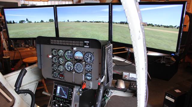 Helicopter driving simulator in Yanshan University (Bell 206)